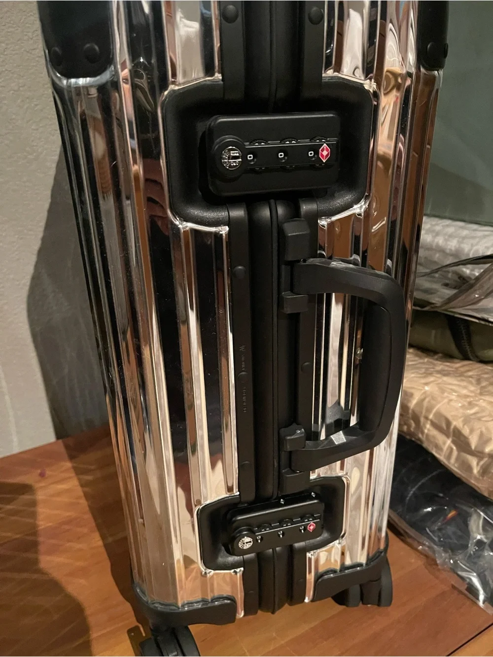 Rimowa x Moncler “Reflection” Silver Mirror Aluminum Cabin Suitcase